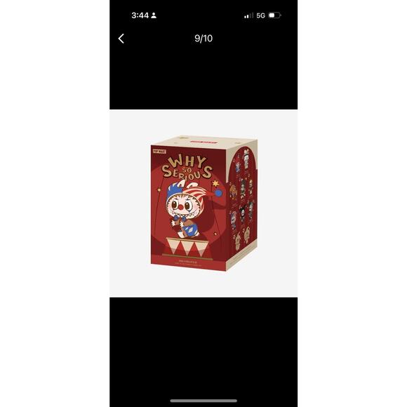 Authe WHY SO SERIOUS Series Plush Doll New  Flame Clown LaBuBu Popmart - Picture 2 of 4